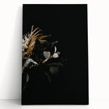 Black and white large canvas depicting a serene autumn scene, ideal for kitchen wall art or bedroom ambiance.