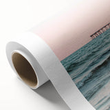 Art deco poster featuring gentle pastel shades on rolled canvas, ideal for nursery wall art.