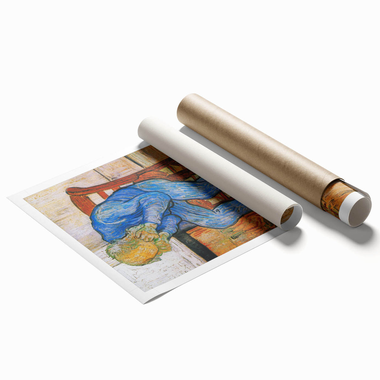 Extra large rolled canvas print featuring a floral art design in vibrant colors.