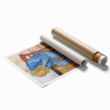 Extra large rolled canvas print featuring a floral art design in vibrant colors.