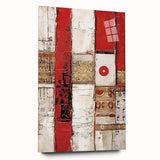 Abstract wall art piece showcasing vibrant strokes in bold colors, presented in a sleek acrylic glass frame, emphasizing modern design and artistic flair.