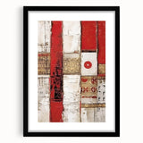 Abstract strokes wall art featuring bold black and white designs, framed with a sleek black mat, perfect for modern decor and enhancing interior aesthetics.