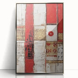 Framed abstract strokes wall art in silver acrylic, showcasing vibrant colors and dynamic brushwork. Ideal for modern home decor, adding elegance and creativity to any space.