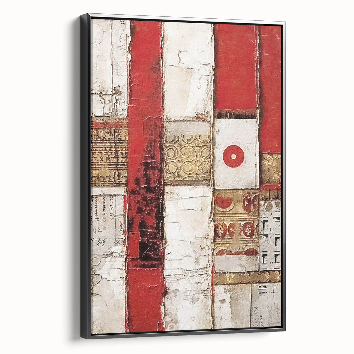 Framed canvas wall art showcasing abstract strokes in black and white, highlighting modern design elements. Perfect for contemporary home decor.