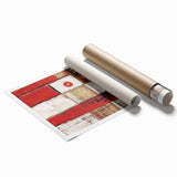 Abstract wall art print featuring vibrant, multicolored strokes on a textured background. Ideal for modern home decor, showcasing a blend of artistic expression and color harmony.