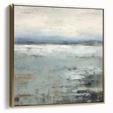 Framed abstract wall art featuring dynamic silver and gold strokes on a textured canvas, perfect for modern decor, enhancing elegance in any space.