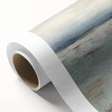 Colorful abstract strokes on a rolled canvas wall art piece, showcasing vibrant hues of blue, yellow, and red, perfect for modern home decor.