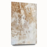 Abstract wall art print featuring vibrant strokes in shades of blue, orange, and green, displayed in a sleek acrylic frame. Perfect for modern interior decor.