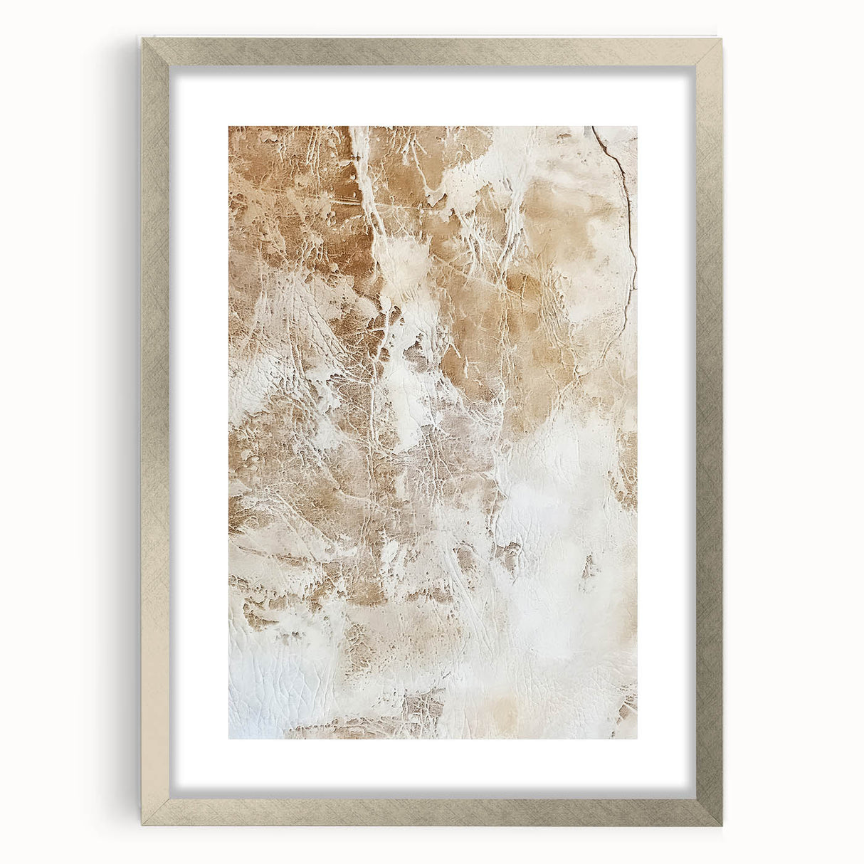 Abstract strokes wall art framed with a matte silver finish, showcasing a modern design with vibrant colors on a white background, perfect for home decor.