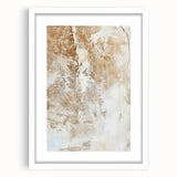 Abstract wall art featuring dynamic strokes in soft pastel colors, framed with a white mat, showcasing modern design aesthetics ideal for contemporary decor.