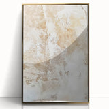 Framed acrylic wall art showcasing abstract gold strokes on a textured background, perfect for modern home decor and enhancing interior aesthetics.