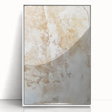 Framed abstract wall art featuring colorful strokes in vibrant hues of blue, pink, and yellow, set against a sleek white background, perfect for modern decor.