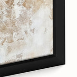 Close-up of a framed abstract strokes wall art piece showcasing vibrant colors of blue, orange, and yellow, ideal for modern home decor aesthetics.