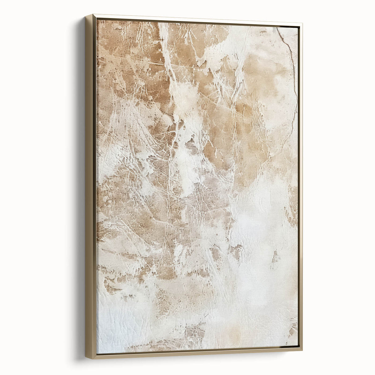 Framed canvas wall art featuring abstract strokes in gold and black, showcasing a modern artistic design, perfect for enhancing contemporary home decor.