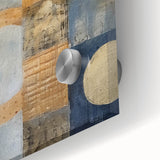 Close-up of abstract strokes wall art on acrylic glass, showcasing vibrant colors and fluid shapes, perfect for modern home decor. Ideal for art enthusiasts seeking unique wall accents.