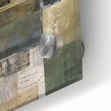 Close-up of abstract strokes wall art design on acrylic glass, showcasing vibrant colors and fluid patterns, ideal for modern home decor enhancements.