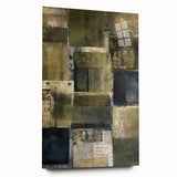 Abstract wall art featuring vibrant strokes in bold colors, presented in a sleek acrylic glass frame, showcasing a modern design ideal for contemporary decor.