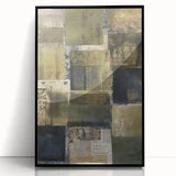 Framed acrylic wall art featuring abstract strokes in black and white, showcasing modern design elements and vibrant textures, ideal for contemporary decor.