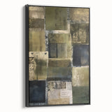 Framed canvas wall art featuring abstract strokes in black and white, set against a minimalistic backdrop. Ideal for modern interior decor, enhancing artistic ambiance.