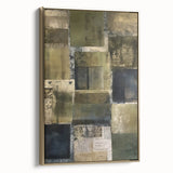 Framed canvas wall art showcasing abstract gold strokes on a textured background, adding a modern and elegant touch to home decor. Ideal for stylish interiors.