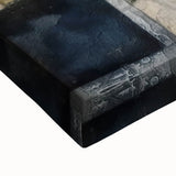 Close-up of abstract strokes wall art on stretched canvas, showcasing vibrant colors and dynamic brushwork, ideal for modern home decor and artistic spaces.