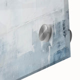 Close-up of an abstract wall art design featuring fluid strokes in vibrant colors, printed on acrylic glass, showcasing a modern aesthetic for home decor.