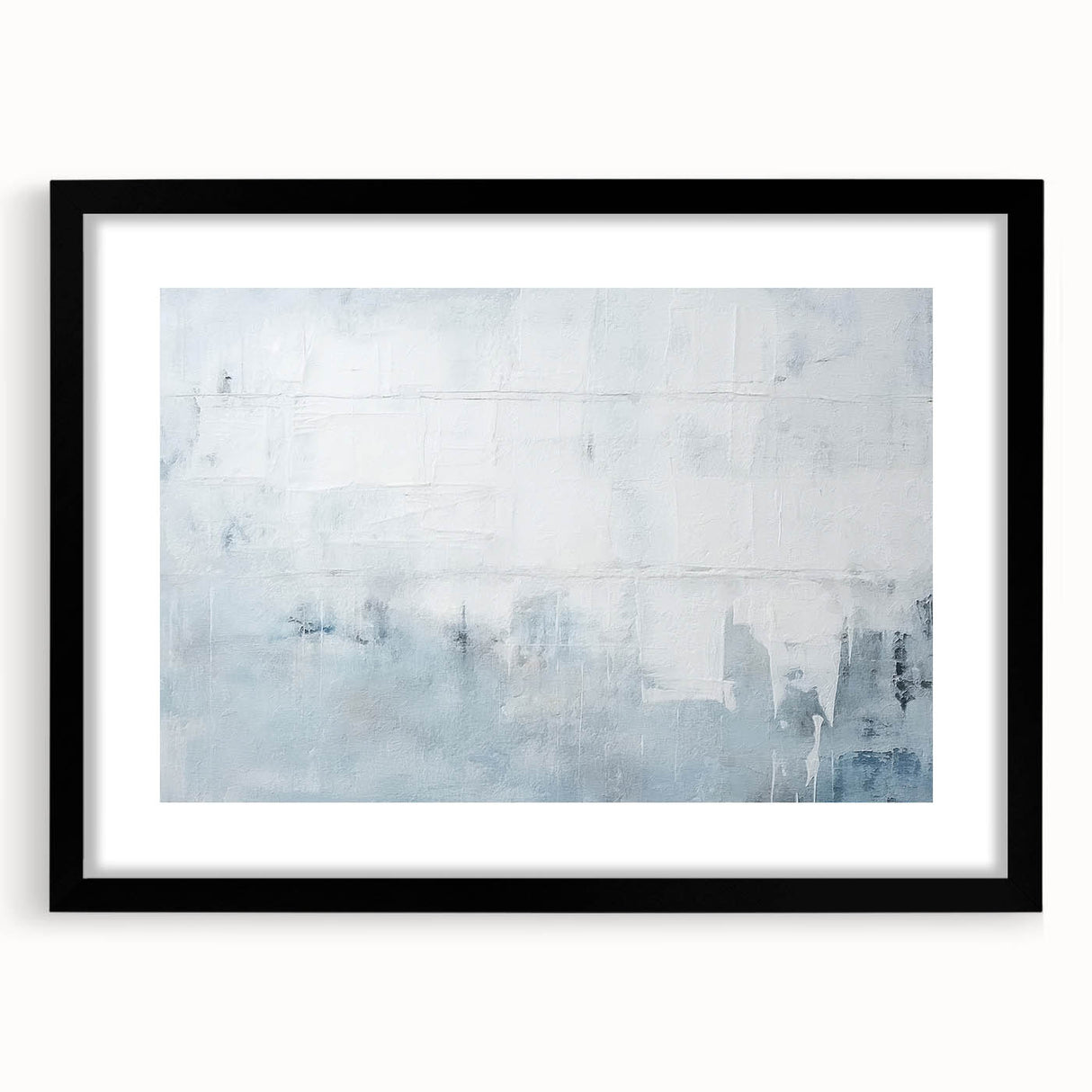 Abstract strokes wall art framed in black, featuring vibrant colors and textured patterns, ideal for modern home decor and artistic interiors.