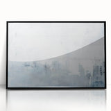 Framed abstract wall art featuring black and gray strokes on acrylic, ideal for modern interior decor, enhancing any living space with contemporary style.