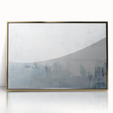 Framed abstract wall art featuring gold acrylic strokes on a white background, showcasing a modern aesthetic perfect for contemporary home decor.