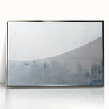 Framed acrylic wall art showcasing abstract silver strokes on a textured background, ideal for modern home decor, enhancing any interior space.