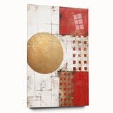 Abstract strokes wall art displayed in a sleek acrylic glass frame, showcasing vibrant colors and dynamic patterns, perfect for modern home decor enhancement.