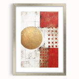 Abstract wall art featuring vibrant, multicolored strokes in a modern silver frame with a mat, perfect for contemporary home decor and artistic expression.