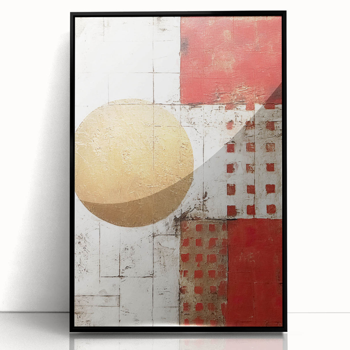 Framed abstract wall art with dynamic black strokes on a white background, showcasing modern design aesthetics, perfect for contemporary home decor.