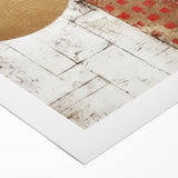 Abstract strokes wall art on rolled canvas, showcasing vibrant colors and dynamic patterns, ideal for modern home decor. Packaged securely in a cardboard tube for safe delivery.