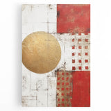 Abstract wall art featuring vibrant strokes in shades of blue, orange, and yellow on a stretched canvas, perfect for modern home decor. Ideal for enhancing living spaces with its dynamic design and color palette.