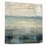 Abstract wall art featuring colorful strokes in a modern design, displayed in an acrylic glass frame with visible mounting pins, ideal for contemporary decor.