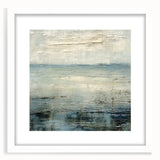 Abstract strokes wall art framed in white with a mat, showcasing dynamic colors and textures, perfect for modern home decor and artistic interiors.