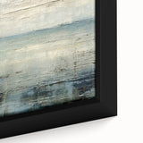 Close-up of framed abstract strokes wall art featuring vibrant colors and dynamic textures, perfect for modern home decor to enhance any living space.