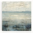 Colorful abstract strokes on a stretched canvas wall art piece, showcasing vibrant hues of blue, orange, and yellow, ideal for modern home decor.
