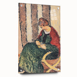 Modern Wall Art: Lady with Red Shawl - Contemporary Art Print