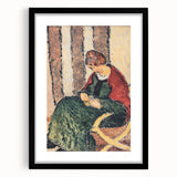 Modern Wall Art: Lady with Red Shawl - Contemporary Art Print