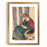 Modern Wall Art: Lady with Red Shawl - Contemporary Art Print