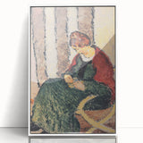 Modern Wall Art: Lady with Red Shawl - Contemporary Art Print
