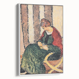 Modern Wall Art: Lady with Red Shawl - Contemporary Art Print