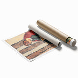 Modern Wall Art: Lady with Red Shawl - Contemporary Art Print