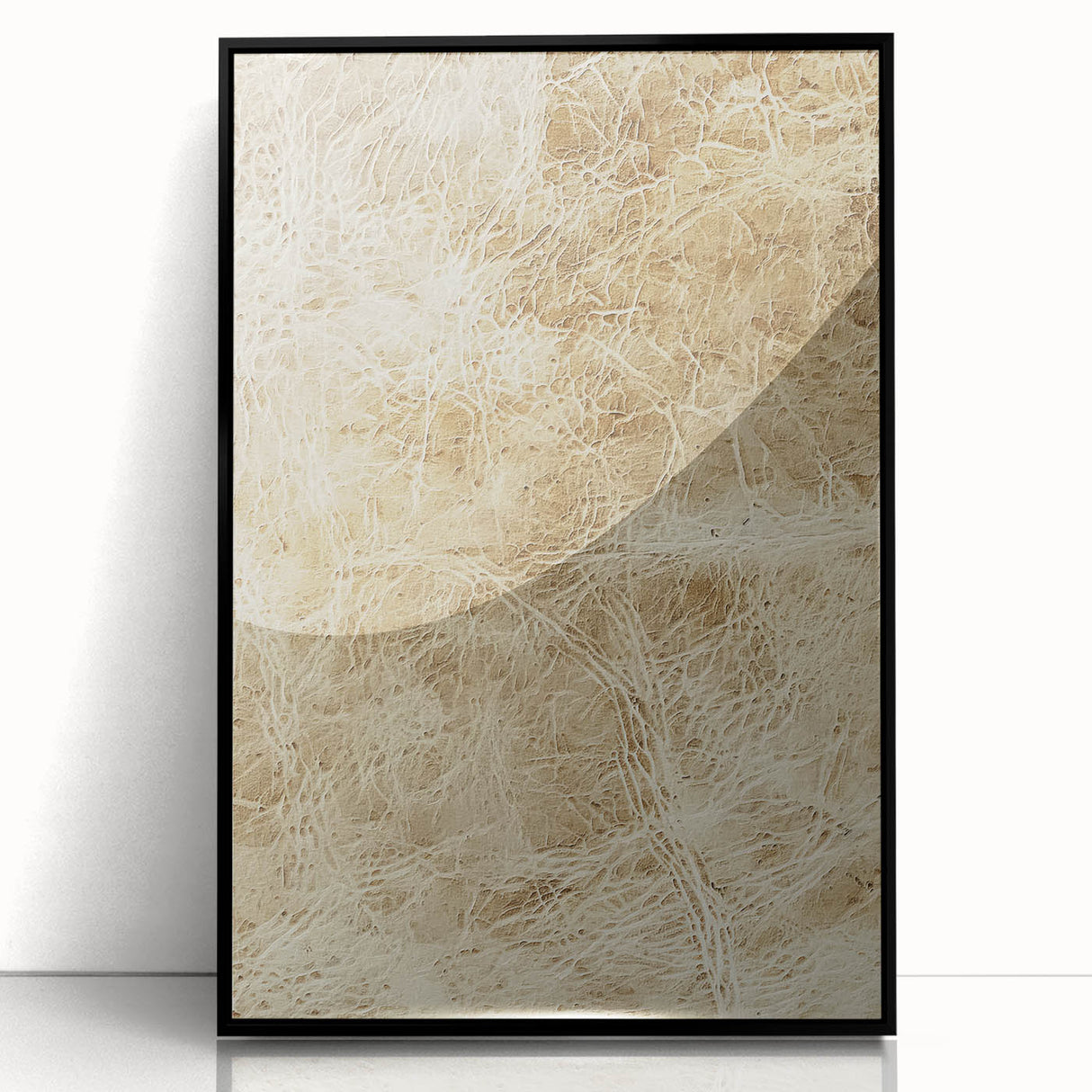 Framed abstract wall art featuring bold black strokes on a white background, perfect for modern home decor. This piece adds artistic flair to any living space.