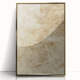 Framed abstract wall art featuring elegant gold strokes on a white background, perfect for modern home decor. The acrylic frame enhances its contemporary aesthetic.