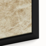 Close-up of abstract wall art featuring vibrant strokes in shades of blue, orange, and yellow, elegantly framed to enhance home decor aesthetics. This contemporary canvas adds a pop of color and artistic flair to any living space.