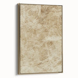 Framed abstract strokes wall art in gold tones, showcasing elegant brushwork and a contemporary design, perfect for modern home decor. Side view highlights its sleek profile and premium canvas finish.