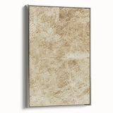 Framed abstract strokes wall art in silver, showcasing vibrant hues of blue and gold on a textured canvas, elegantly displayed from a side view. Ideal for modern decor.